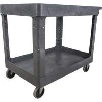 Chariot utilitaire pour l'entretien, 2 tiers, 24-5/8" x 32-1/2" x 40", Capacit&eacute; 550 lb Smart Ofis