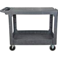 Chariot utilitaire pour l'entretien avec tablette plate, 2 tiers, 25-1/4" x 32-1/4" x 44", Capacit&eacute; 550 lb Smart Ofis
