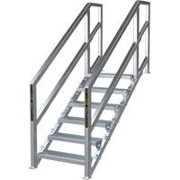 SmartStairs 6-10 Steps Modular Construction Stair System, 75" H Smart Ofis