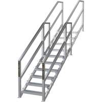 SmartStairs 6-10 Steps Modular Construction Stair System, 75" H Smart Ofis