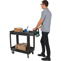 Chariot utilitaire, 2 tiers, 17-1/8" x 33-1/2" x 37-5/8", Capacit&eacute; 550 lb Smart Ofis