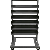 Single-Sided Heavy Duty A-Frame Cart with 6 Trays, 38" x 25" x 63", 2500 lbs. Capacity Smart Ofis