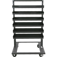 Single-Sided Heavy Duty A-Frame Cart with 6 Lipped Trays, 38" x 25" x 63", 2500 lbs. Capacity Smart Ofis