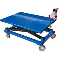 Table &eacute;l&eacute;vatrice manuelle &agrave; ciseaux, 37-3/8" lo x 23-5/8" la, Acier, Capacit&eacute; 660 lb Smart Ofis