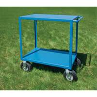 Outdoor Shelf Cart, 2 Tiers, 18" W x 39" H x 33" D, 1200 lbs. Capacity Smart Ofis