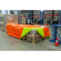 High-Visibility Heavy-Duty Woven Tarp, Polyethylene, Green/Orange, 16' x 20' x 12 mils Smart Ofis
