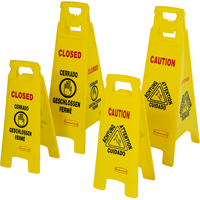Wet Floor Safety Signs, Quadrilingual with Pictogram Smart Ofis