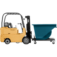 Self-Dumping Hopper, Steel, 1/2 cu.yd., Blue Smart Ofis