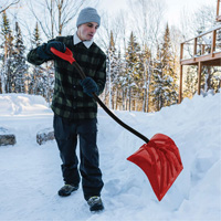 Yukon Snow Shovel, Polypropylene Blade, 18" Wide, Ergonomic D-Grip Handle Smart Ofis
