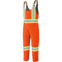 5538 High Visibility Quilted Duck Overalls, Cotton, X-Large, High Visibility Orange Smart Ofis