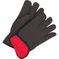 Classic Jersey Gloves, One Size, Black, Red Fleece, Slip-On Smart Ofis