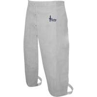 Leather Welding Apron, Split-Leg Waist, 32" L, Pearl Grey Smart Ofis