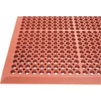 Tapis de s&eacute;rie Competitor, &agrave; fentes, 3' x 5' x 7/8", Orange, Caoutchouc naturel Smart Ofis