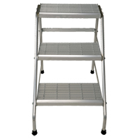 Aluminum Step Stand, 3 Steps, 34-9/16" x 22-13/16" x 30" High Smart Ofis