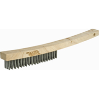 Brosse &agrave; r&eacute;curer industrielle &agrave; manche long, Acier inoxydable, 4 x 19 rangs de fils, Longueur 10-1/4" Smart Ofis