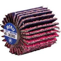 Mini-meule &agrave; lamelles filet&eacute;es, C&eacute;ramique d'alumine, Grain 40, 1" x 1" x 1/4"-20 Smart Ofis