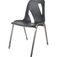 Stacking Chair, Vinyl, 31" High, 275 lbs. Capacity, Black Smart Ofis