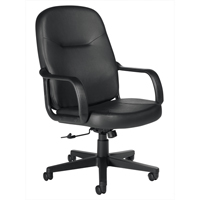 Fauteuil de bureau, Cuir, Noir Smart Ofis