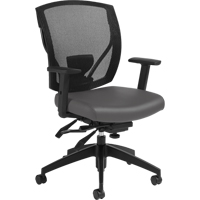 Chaises &agrave; bras Multi-Tilter, Vinyle, Charbon, Capacit&eacute; 300 lb Smart Ofis