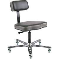 SF160 Ergonomic Chair, Mobile, Vinyl Seat, Black Smart Ofis