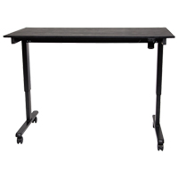 Adjustable Stand-Up Desk, Stand-Alone Desk, 45-1/4" H x 29-1/2" D, Black Smart Ofis