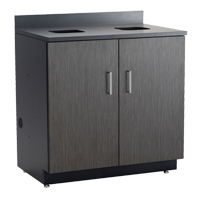 Armoire modulaire de base, M&eacute;lamine, 39" h x 36" la x 25" P, Nuit d'Asie/noir Smart Ofis