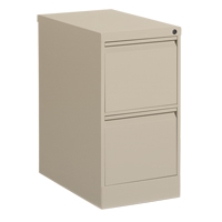 Vertical Filing Cabinet, Steel, 2 Drawers, 15-1/7" W x 25" D x 29" H, Beige Smart Ofis
