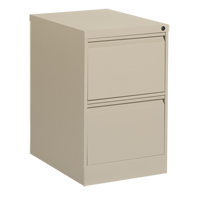 Vertical Filing Cabinet, Steel, 2 Drawers, 18-1/7" W x 25" D x 29" H, Beige Smart Ofis
