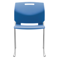 Chair, Plastic, 32-1/2" High, 300 lbs. Capacity, Blue Smart Ofis