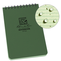 Pocket Top-Spiral Notebook, Soft Cover, Green, 100 Pages, 4" W x 6" L Smart Ofis