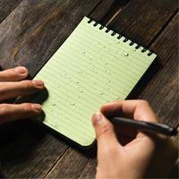 Pocket Top-Spiral Notebook, Soft Cover, Green, 100 Pages, 4" W x 6" L Smart Ofis