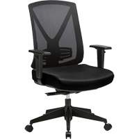Activ Series Premium Synchro-Tilt Adjustable Chair, Fabric/Mesh, Black, 275 lbs. Capacity Smart Ofis