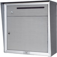Collection Box, Wall -Mounted, 12-3/4" x 16-3/8", 2 Doors, Aluminum Smart Ofis