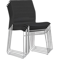 Chaises empilables, Polypropyl&egrave;ne, Hauteur 32-3/8", Capacit&eacute; 250 lb, Noir Smart Ofis