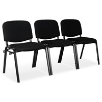 Chaises empilables, Tissu, Hauteur 32", Capacit&eacute; 250 lb, Noir Smart Ofis