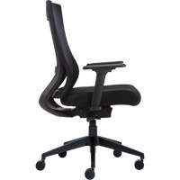 Chaise &agrave; dossier moyen avec m&eacute;canisme &agrave; basculement synchronis&eacute; &agrave; d&eacute;tection de poids , Mailles, Noir Smart Ofis