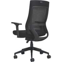 Chaise &agrave; dossier moyen avec m&eacute;canisme &agrave; basculement synchronis&eacute; &agrave; d&eacute;tection de poids , Mailles, Noir Smart Ofis