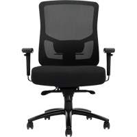 Chaise &agrave; dossier haut avec m&eacute;canisme &agrave; basculement synchronis&eacute; robuste Raven 400, Mailles, Noir, Capacit&eacute; 400 lb Smart Ofis