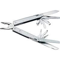 SwissTool Multi-Tool with Lockable Blade, Metal, Metal Handle, 155 mm L, 26 Functions, 0.7 lbs. Smart Ofis