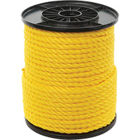 3/8" Yellow Twisted 3-Strand Rope, Polypropylene, 250' Smart Ofis