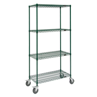 Wire Shelf Cart, Epoxy Finish, 36" x 69" x 24", 800 lbs. Capacity Smart Ofis