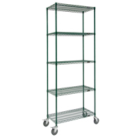 Wire Shelf Cart, Epoxy Finish, 36" x 92" x 24", 800 lbs. Capacity Smart Ofis
