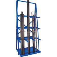 Bar Storage Rack, Vertical, 3 Levels, 36" W x 24" D x 84" H, 3000 lbs. Cap. Smart Ofis
