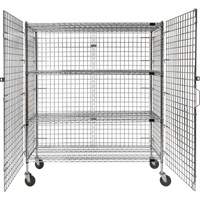 Security Cart, Chrome Plated, 60" x 69" x 24", 500 lbs. Capacity Smart Ofis