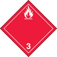 TDG Shipping Labels, Class 3, Flammable Liquids, Paper Smart Ofis