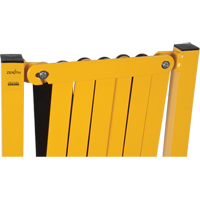 Barri&egrave;re extensible, 37" h x 11' lo, Noir/Jaune Smart Ofis