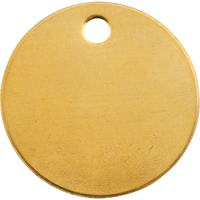 Blank Tags, Brass, 1" dia Smart Ofis