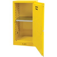 Flammable Storage Cabinet, 16 gal., 1 Door, 23" W x 44" H x 18" D Smart Ofis