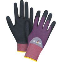 Gants enduits de premi&egrave;re qualit&eacute; ZX-2, 9/Grand, R&ecirc;vetement Nitrile/Mousse de nitrile, Calibre 18, Enveloppe en Nylon Smart Ofis
