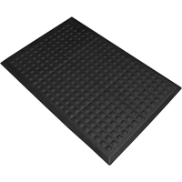 Rejuvenator&reg; Connect No. 502 for Single Workstation, Polyurethane, 2' W x 3' L, 5/8" Thick, Black Smart Ofis